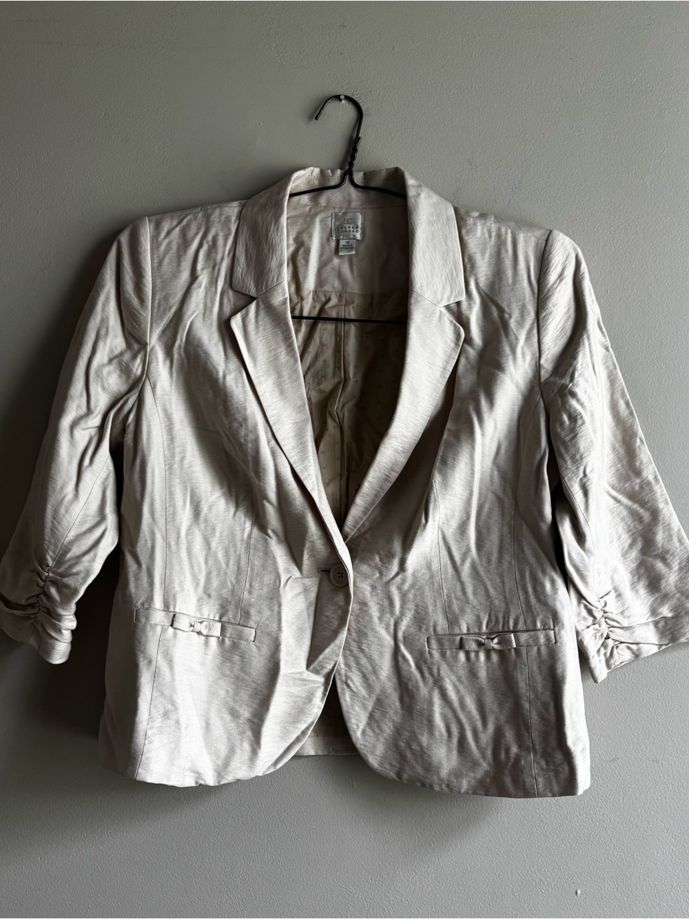 Y2K LC Lauren Conrad Cream Single-Button Blazer